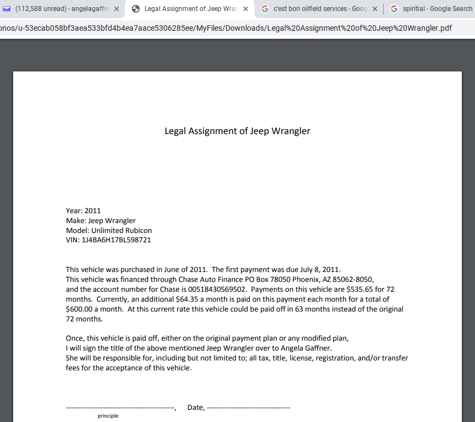 Cest Bon Oilfield Service Inc - Como, TX. After Greg Breached a Contract and stole