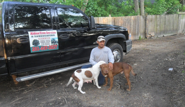 Aldine Tree Services Houston Stump Grinding - Houston, TX. Aldine Tree Services owner Delfino Sanchez. A Tree removal expert who loves dogs.