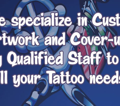 Custom Tattoos & Body Piercing - Elko, NV. health department certified