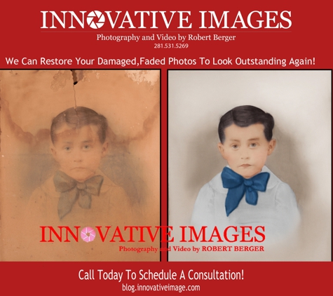 Innovative Images Photography by Robert Berger - Houston, TX. Photo Picture Restoration for Flood, Water, Mold Damaged Images!