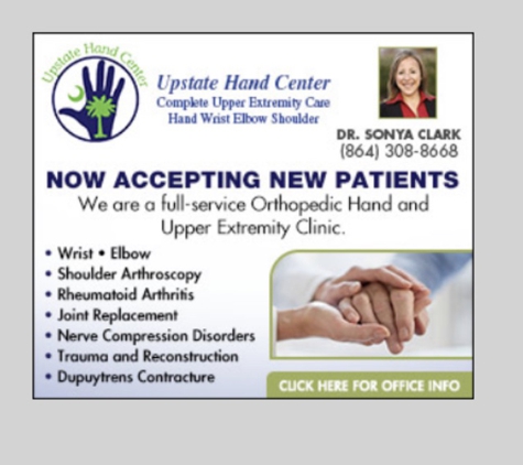 Upstate Hand Center: Dr. Sonya Clark - Spartanburg, SC