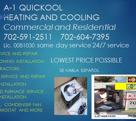 A-1 Quickcool Heating & Cooling - Las Vegas, NV