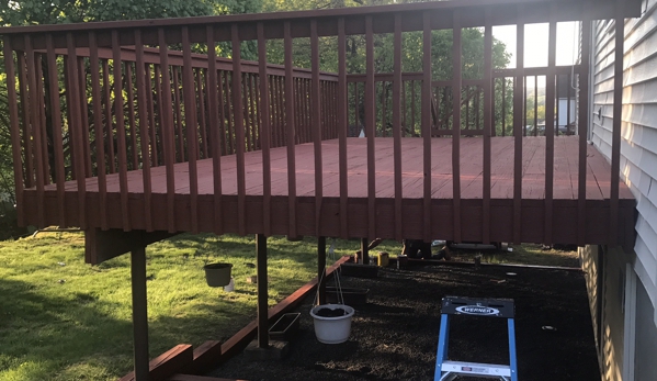 Manco and Sons Painting and Power Washing - Haverstraw, NY. Fresh Stain and Sand to this Deck