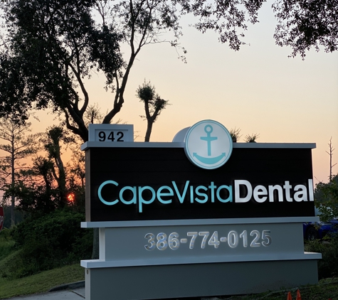 Cape Vista Dental - Orange City, FL. Outdoor signboard of Cape Vista Dental