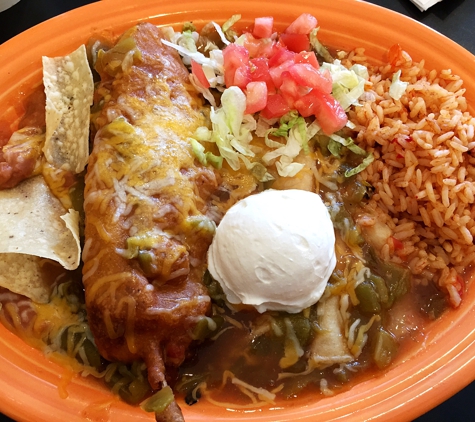 Little Anita's - Denver, CO. Chili Relleno & Cheese Enchiladas, rice/beans