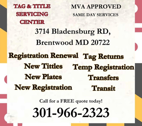 Tag & Title Servicing Center - Brentwood, MD