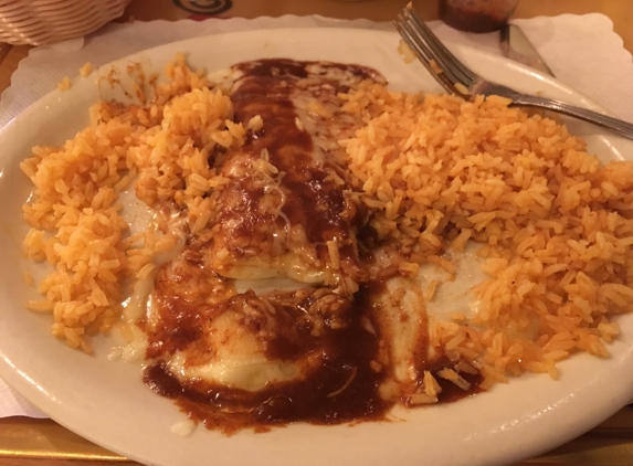 Pelayo's Mexican Food - Fairfield, CA. Cheese enchilada and rice