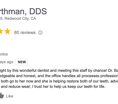 Barthman Jean E. DDS - Redwood City, CA