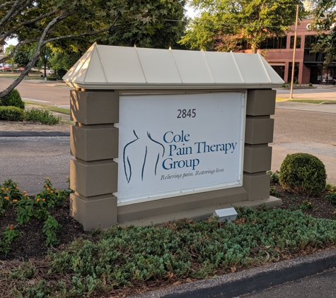 Cole Pain Therapy Group - Bartlett, TN. Street Sign