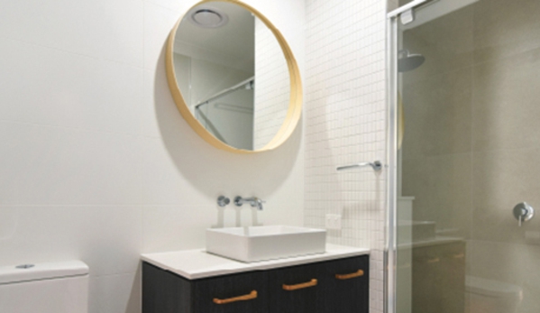 Bradnam's Windows & Doors - Kensington, QLD. Semi-Frameless Shower Screen With 2 Panels