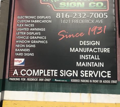 Roderick Sign Co, - Saint Joseph, MO