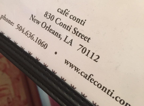 Cafe Conti - New Orleans, LA