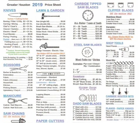 Sears Home Services - Houston, TX. Official 2019 Greater Houston Price List