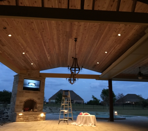 Dallas Landscape Lighting - Dallas, TX. Dallas Landscape Lighting installs patio fans, chandeliers, can lights, TVs, speakers, heaters etc!