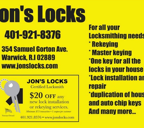 Jon's Locks inc - Warwick, RI