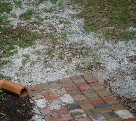 Sunburst Nursery and Landscape - Spartanburg, SC. Paver walk washout - incorrect installation by Sunburst