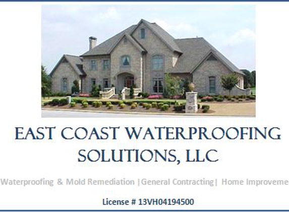 East Coast Waterproofing Solutions LLC - Middlesex, NJ