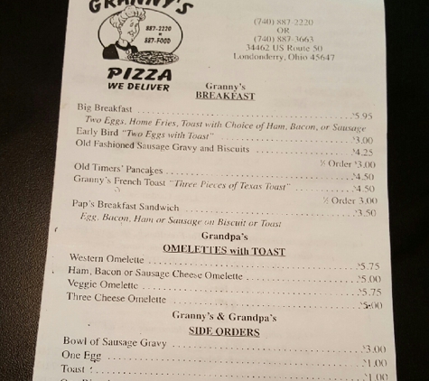 Granny's Pizza and Restaurant Inc - Londonderry, OH