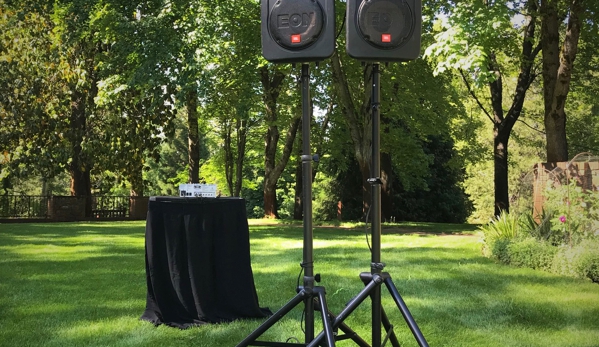 DJ Enterprises Mobile Disc Jockey - Hollister, CA. Outdoor Hollister Wedding Ceremony Sound System