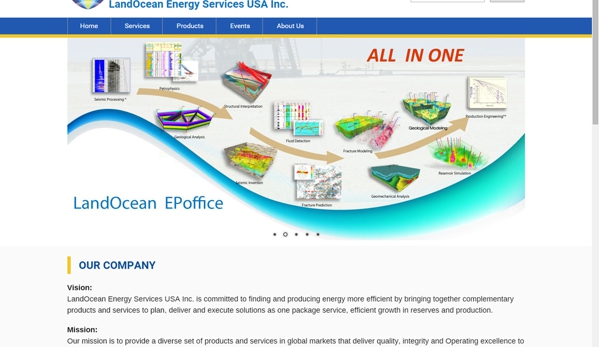 Grace Computer & Internet Corp. - Houston, TX. Grace Computer web design for Land Ocean Oil software company