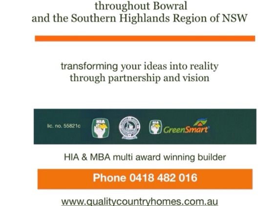 Quality Country Homes (NSW) Pty Ltd - Woodlands, NSW