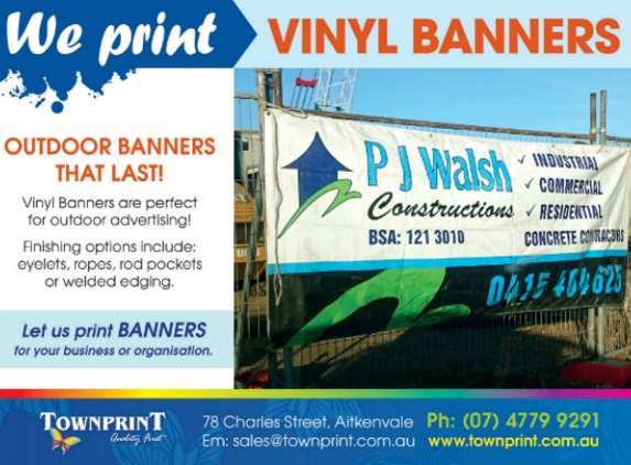 Townprint - Aitkenvale, QLD. Vinyl Banners - Townprint