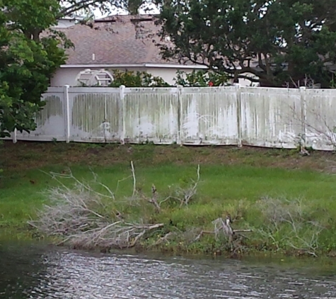 Anytime Pressure Cleaning. - Rockledge, FL. Before washing fence..