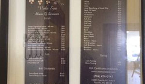 Nola Spa - Pineville, NC. Our menu of services!