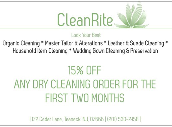 CleanRite Dry Cleaner & seamstress - Teaneck, NJ