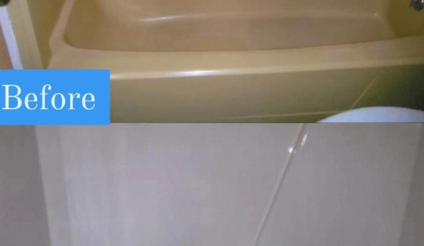 unique bathtub restoration - brownsville, TX. fiberglass color updated