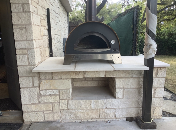 Jack's Stone Masonry - Austin, TX. Pizza oven Stone Base