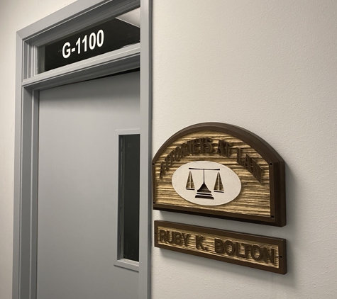 The Bolton Law Firm, P.C. - Tomball, TX. Door to Interior Office