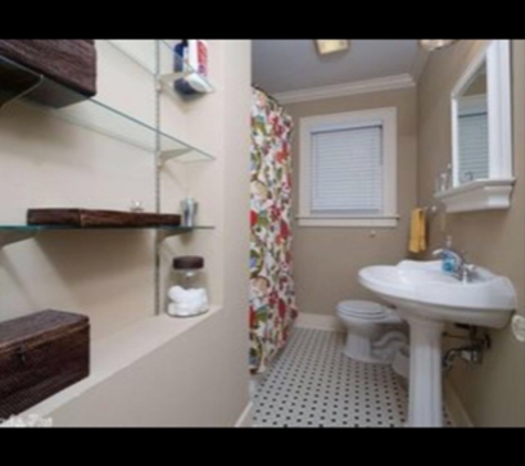 mrpaint - Little Rock, AR. Brown bathroom before