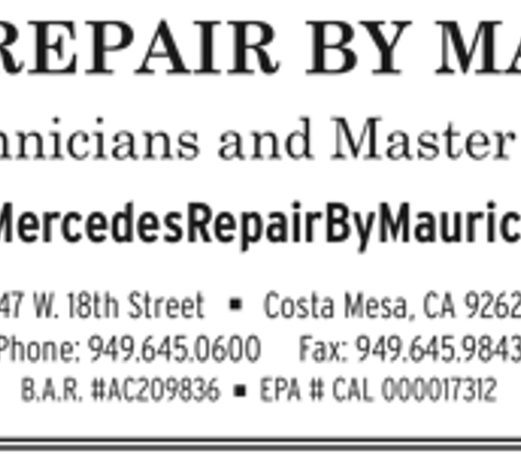 Mercedes Repair By Maurice - Costa Mesa, CA