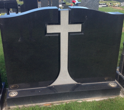 Dimarco Monuments Pty Ltd - Regents Park, NSW. Black Granite Double Headstone  & Base