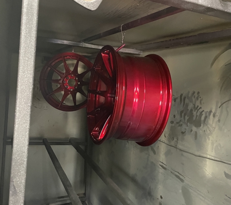 j&d aluminum welding - Houston, TX. Powder coating on wheels