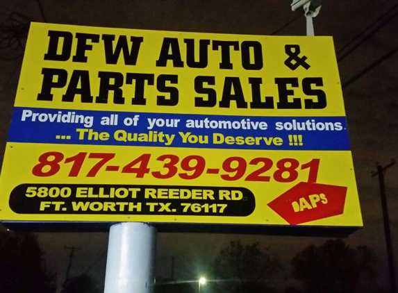 Dfw Auto Part Sales - Fort Worth, TX. Dealers on Auto Salvage parts and  all types of cars. Visit with passion and ask for Greg or Nicky.