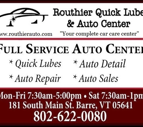 Routhier Quick Lube & Auto Center - Barre, VT