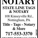 STATE LINE TAGS & NOTARY - Tags-Vehicle