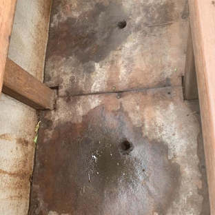 Lawrie's Landscaping & Concreting - Caroline Springs, VIC. The moldy lining of the outdoor bench