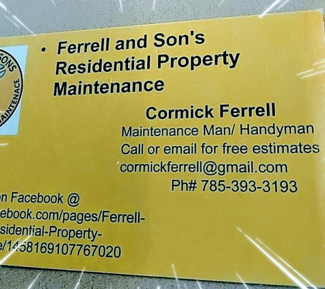 Ferrell and Son's Residential Property Maintenance. Ferrell and sons residential property maintenance, for commercial or residential maintenance.