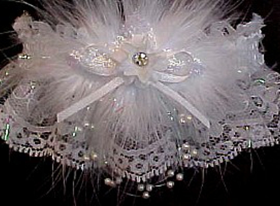 Custom Accessories Garters LLC - Theresa, WI. Dream-Plan-Begin / White Wedding  Garter with Rhinestone & Pearls