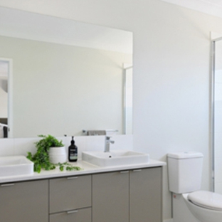 Bradnam's Windows & Doors - Kensington, QLD. 2-Panel Semi Frameless Shower Screen