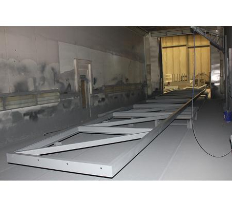 Herzog Steel - Fyshwick, ACT. Fabricated structures professionally painted in our painting booth.