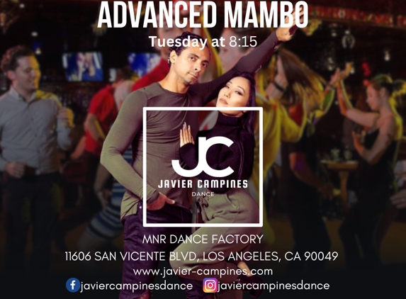 Javier Campines Dance - Los Angeles, CA. Advanced Mambo Class at Javier Campines Dance