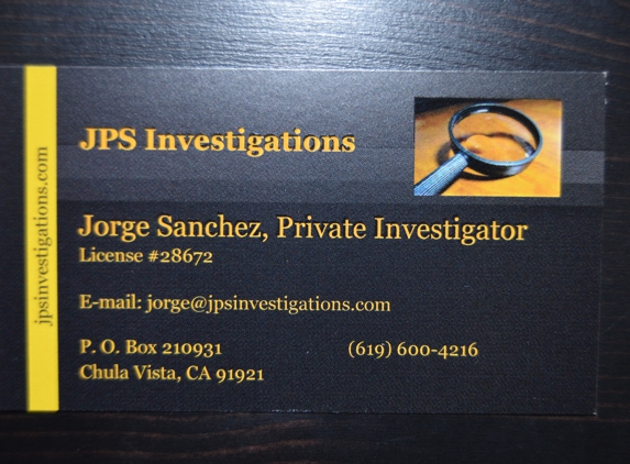 JPS Investigations - Chula Vista, CA