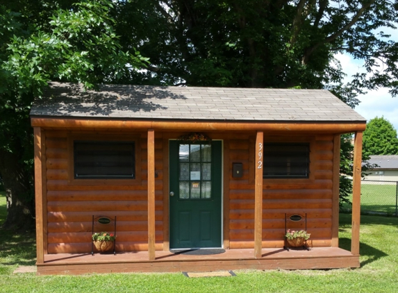 Showcase Sheds & More - Elm Springs, AR. Showcase Sheds & More office cabin