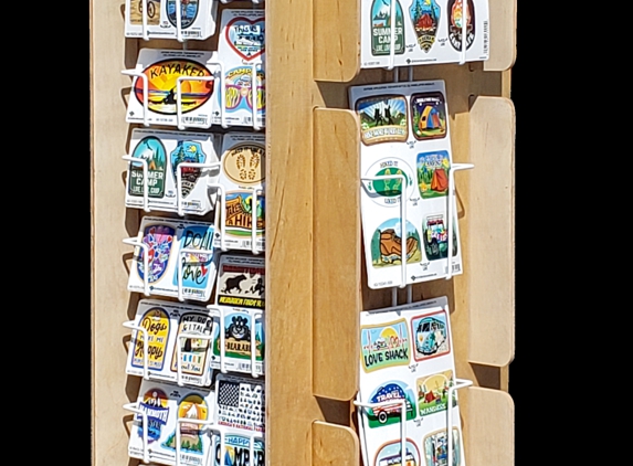 Stickers By Sandstone - Huntington Beach, CA. Sticker Rack