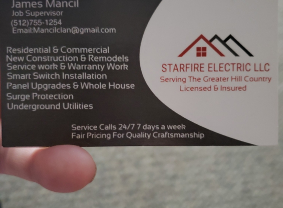 Starfire Electric LLC - Bertram, TX