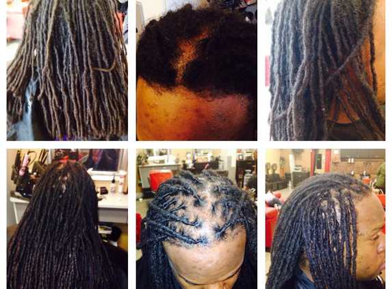 Davion Jones Wedding Hair & Makeup Artist Dallas Fort Worth - Cedar Hill, TX. Dreads Re-Twist